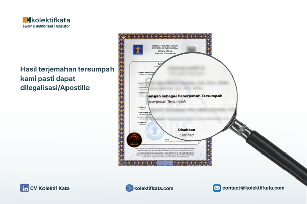 hasil translate ijazah ke bahasa Spanyol pasti bisa di apostille
