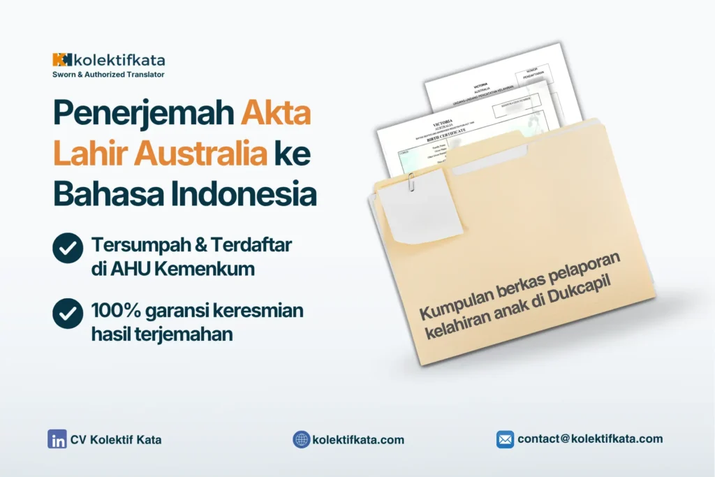 penerjemah akta lahir australia ke bahasa indonesia